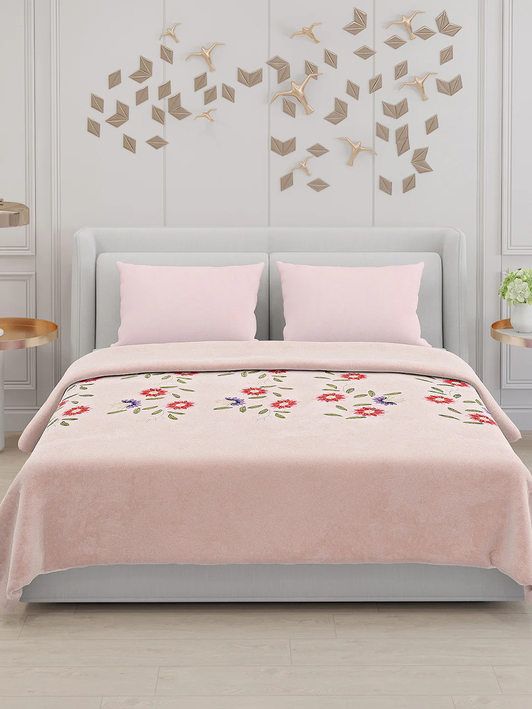 115 GSM Polyester Double Bed Bedsheet with 2 Pillow Covers - Updated - Updated - Image 3