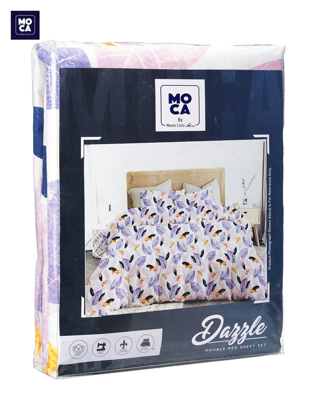120 GSM Polyester Double Bed 1 Bedsheet with 2 Pillow Covers (Dazzle) - Image 9