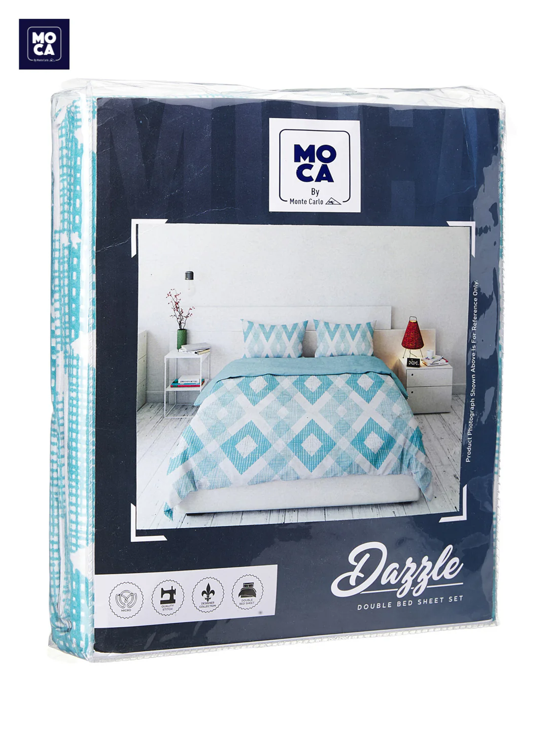 120 GSM Polyester Double Bed 1 Bedsheet with 2 Pillow Covers (Dazzle) - Image 10