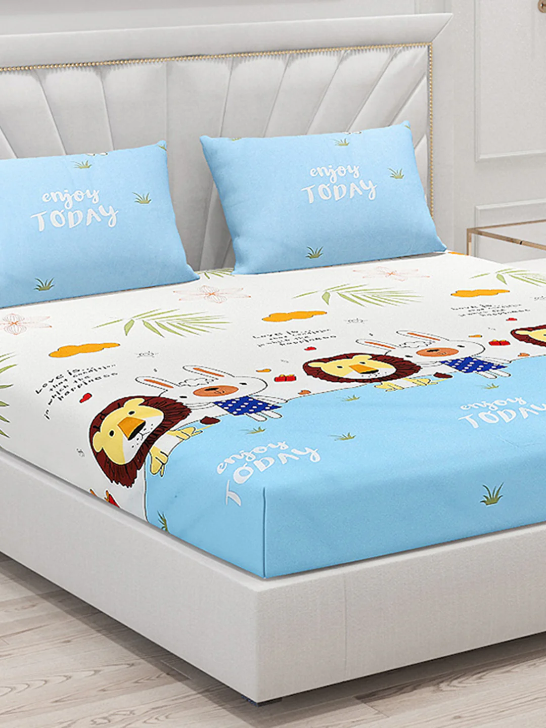 120 GSM  Polyester Double Bed Bedsheet with 2 Pillow Covers - Updated - Updated - Updated - Image 5