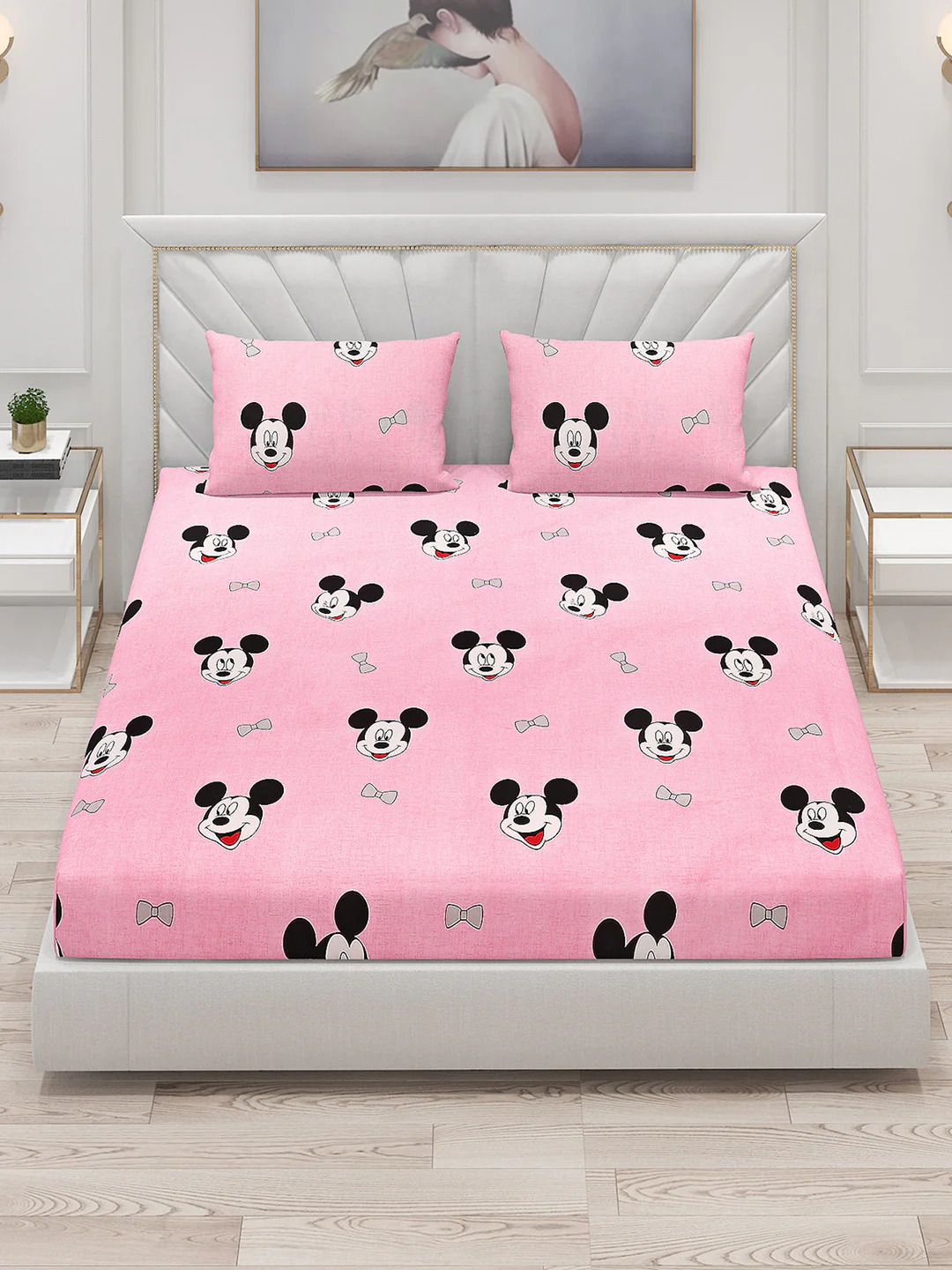 120 GSM  Polyester Double Bed Bedsheet with 2 Pillow Covers - Updated - Updated - Updated - Image 2