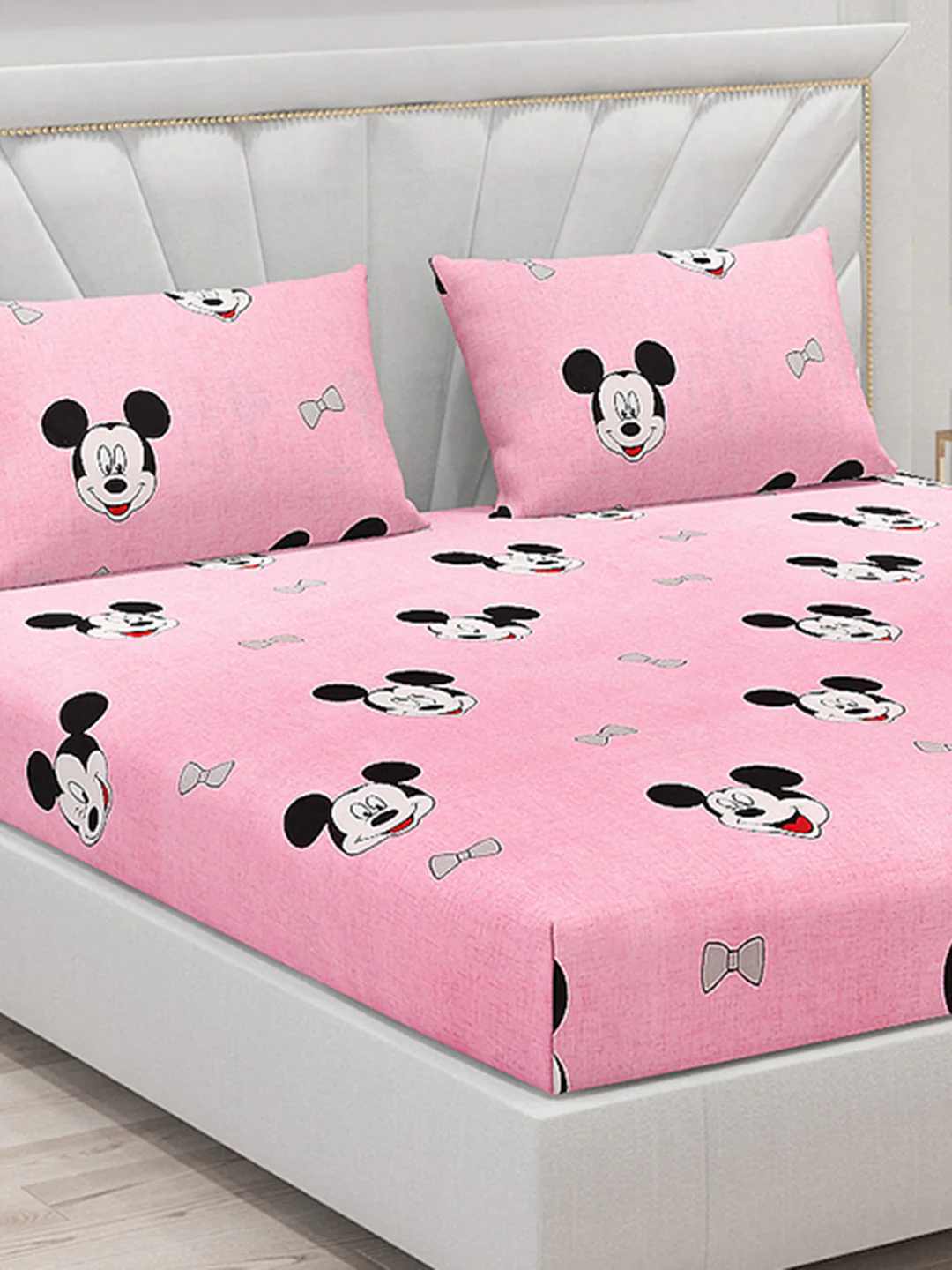120 GSM  Polyester Double Bed Bedsheet with 2 Pillow Covers - Updated - Updated - Updated - Image 5