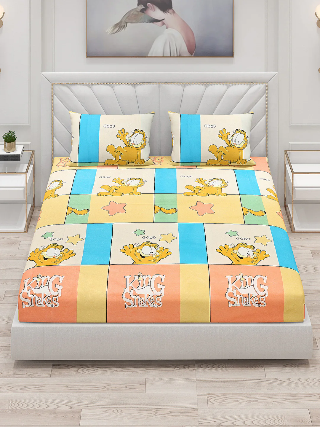 120 GSM  Polyester Double Bed Bedsheet with 2 Pillow Covers - Updated - Updated - Updated - Image 2