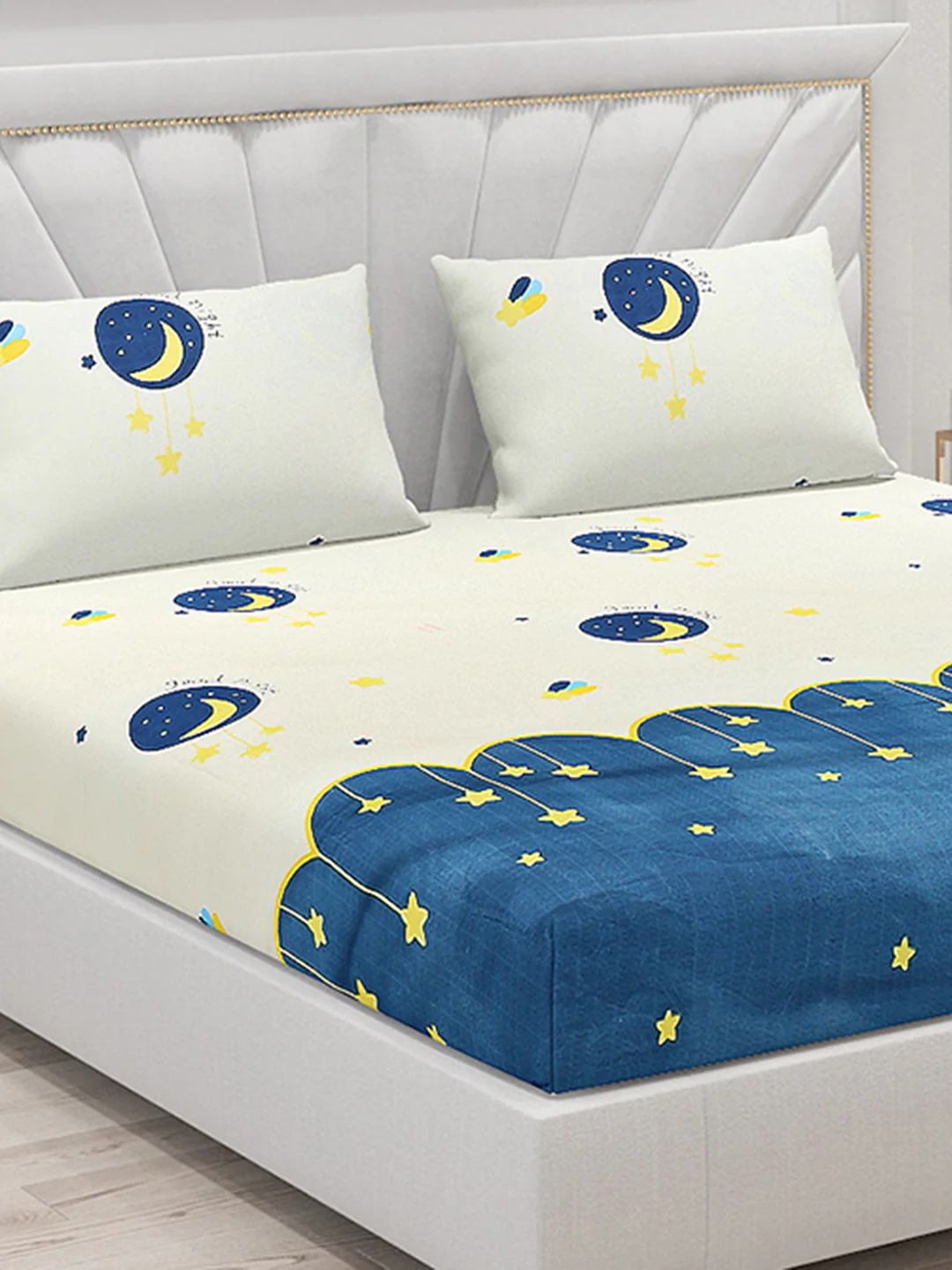 120 GSM  Polyester Double Bed Bedsheet with 2 Pillow Covers - Updated - Updated - Updated - Image 5