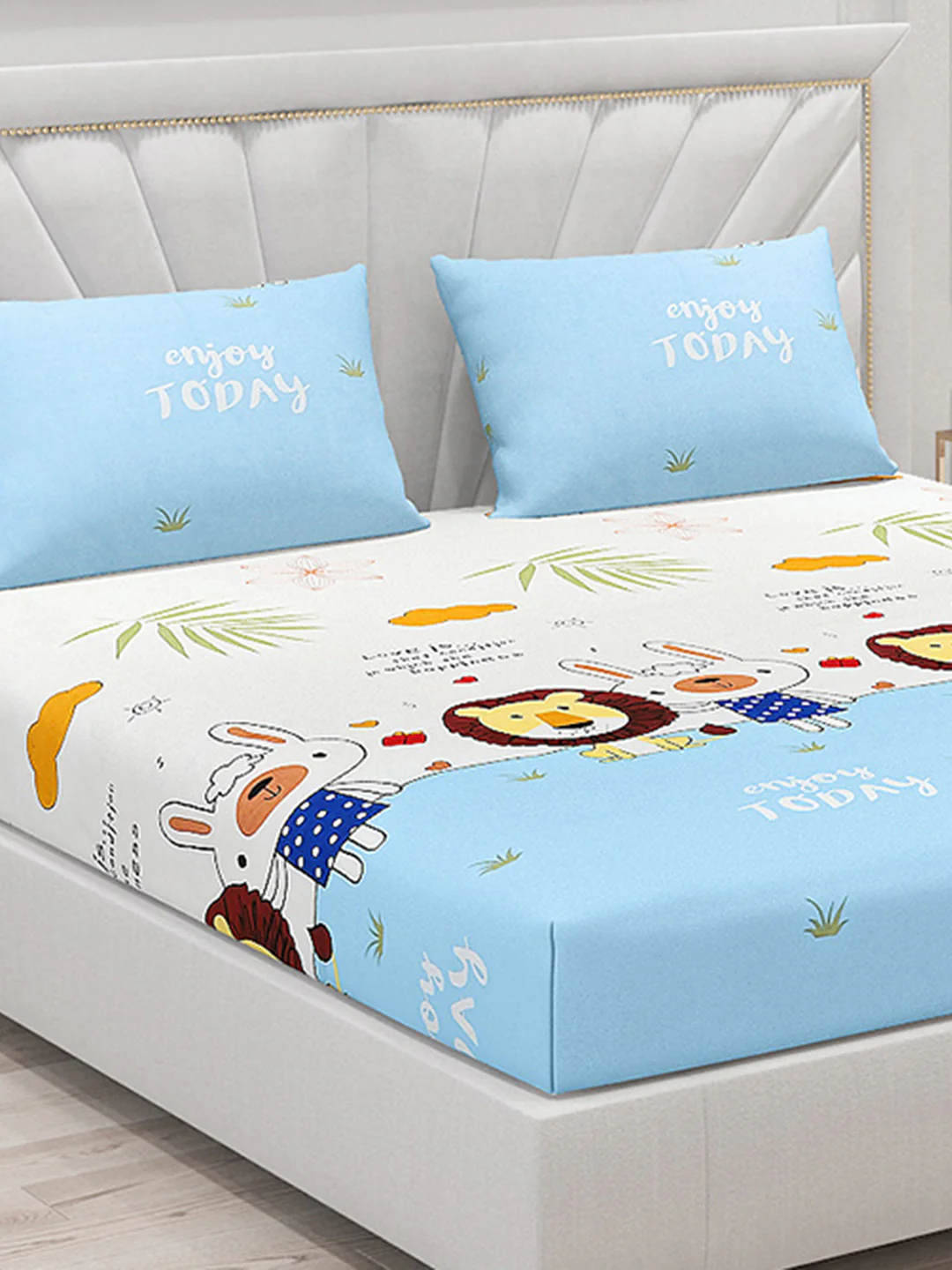 120 GSM  Polyester Double Bed Bedsheet with 2 Pillow Covers - Updated - Updated - Updated - Image 5