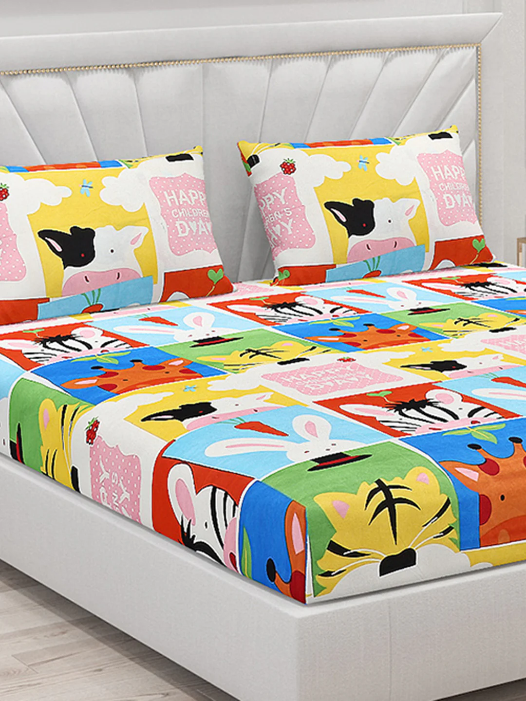 120 GSM  Polyester Double Bed Bedsheet with 2 Pillow Covers - Updated - Updated - Image 5