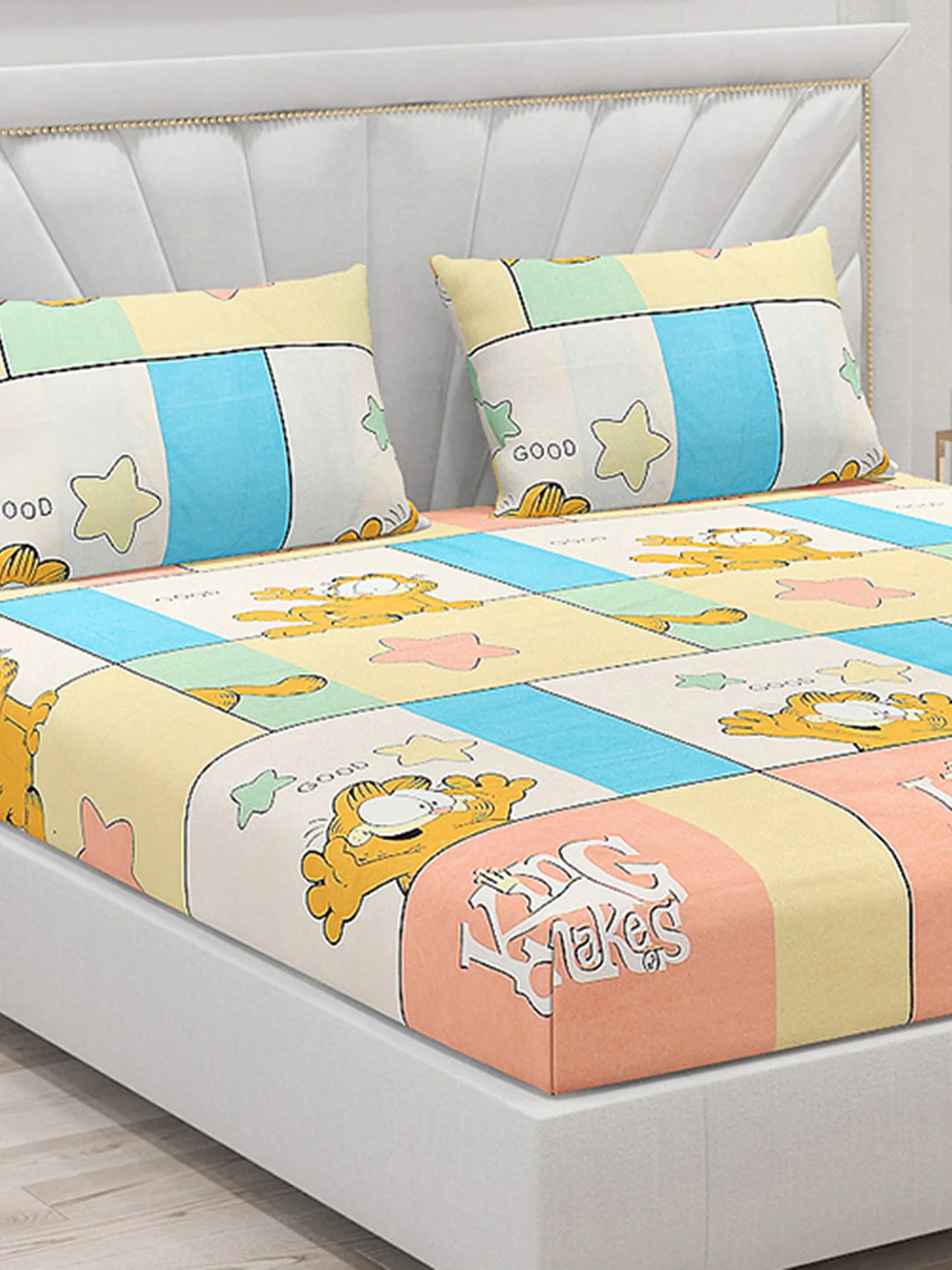 120 GSM  Polyester Double Bed Bedsheet with 2 Pillow Covers - Updated - Updated - Image 5