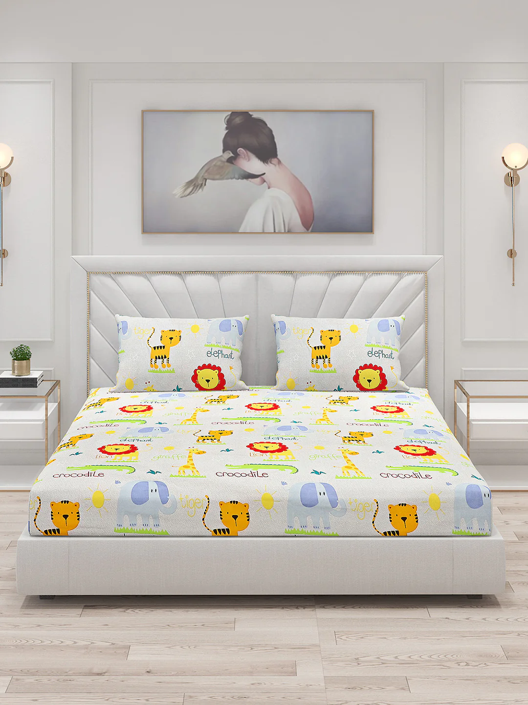120 GSM  Polyester Double Bed Bedsheet with 2 Pillow Covers - Updated - Updated - Image 3