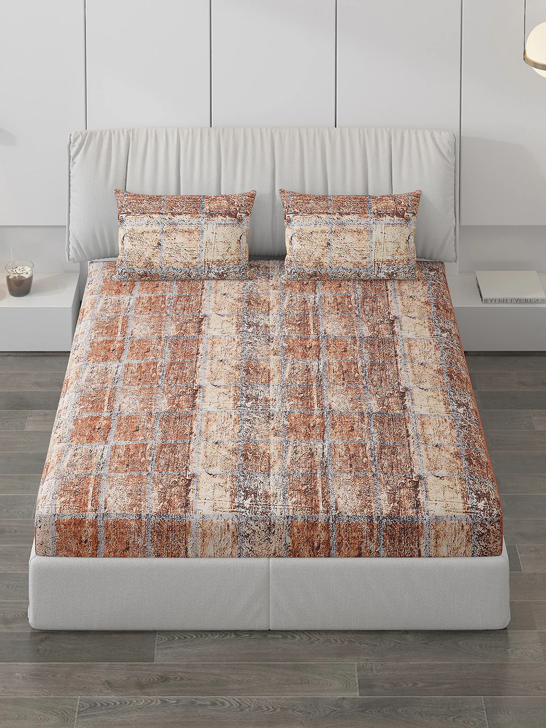 120 GSM  Polyester Double Bed Bedsheet with 2 Pillow Covers - Updated - Updated - Image 2