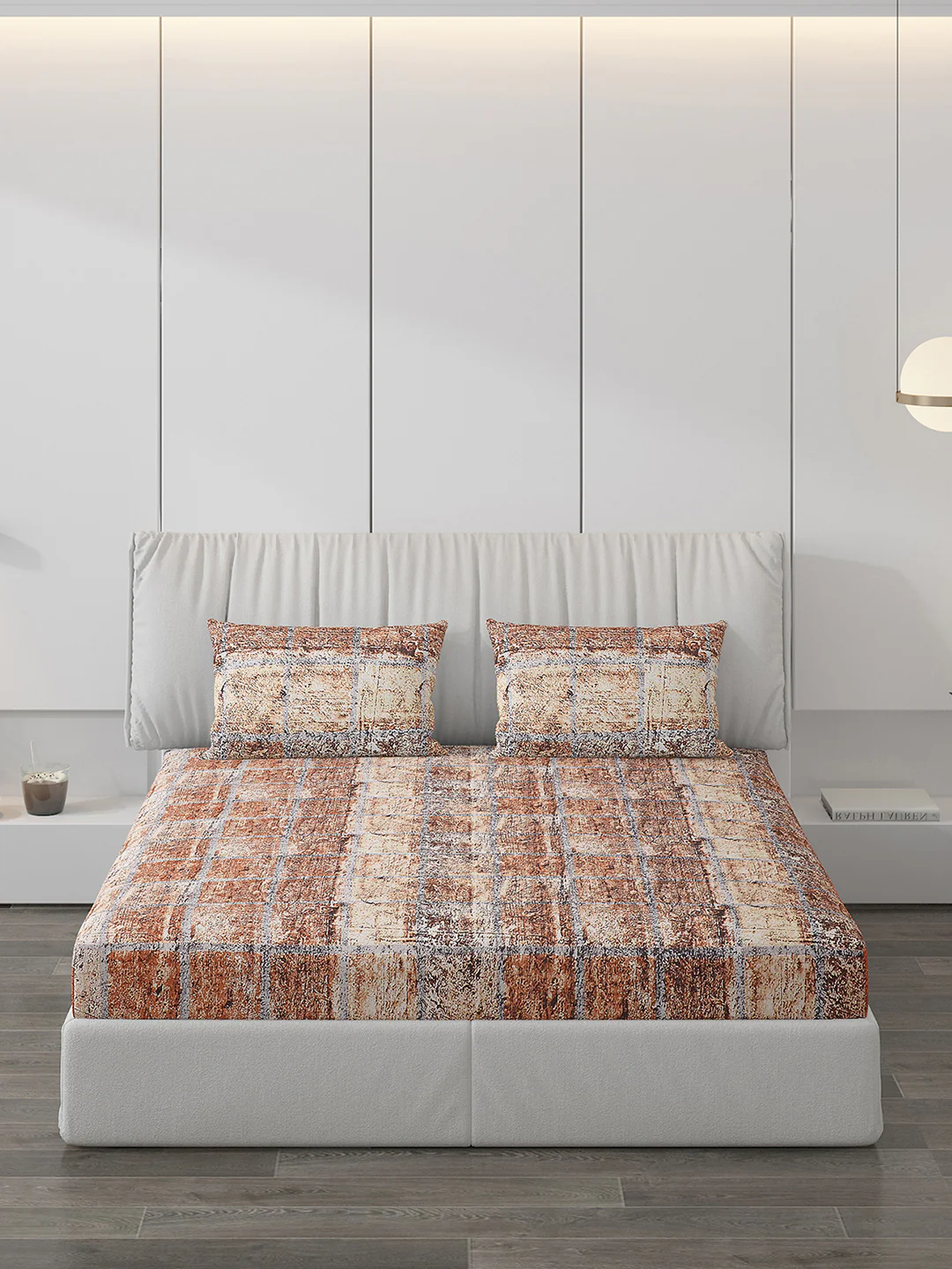 120 GSM  Polyester Double Bed Bedsheet with 2 Pillow Covers - Updated - Updated - Image 3
