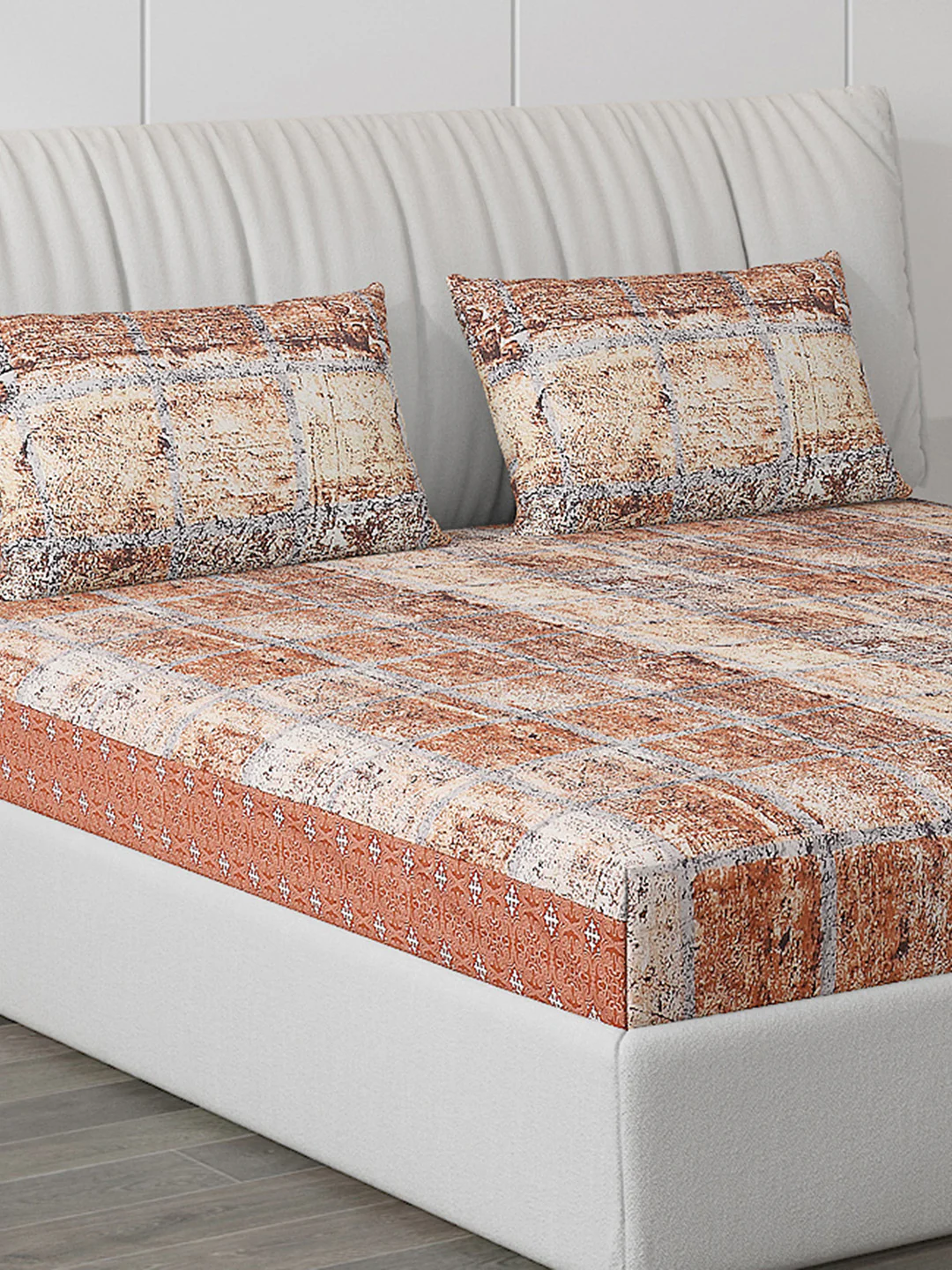 120 GSM  Polyester Double Bed Bedsheet with 2 Pillow Covers - Updated - Updated - Image 5