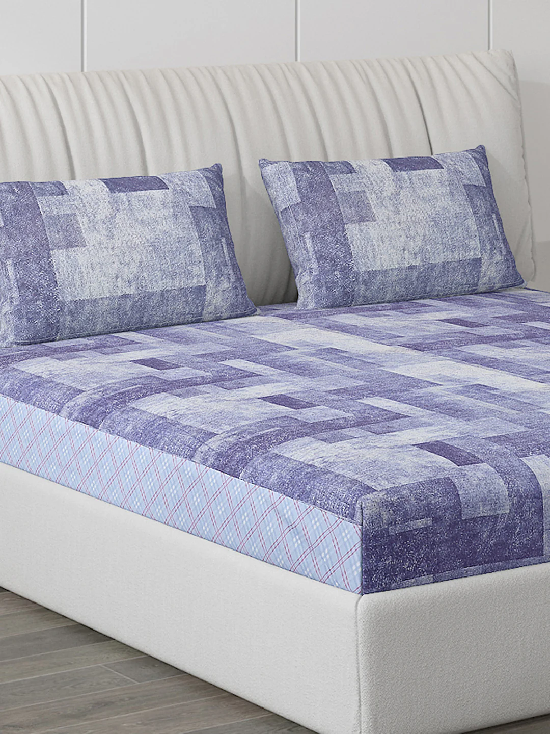 120 GSM  Polyester Double Bed Bedsheet with 2 Pillow Covers - Updated - Updated - Image 5