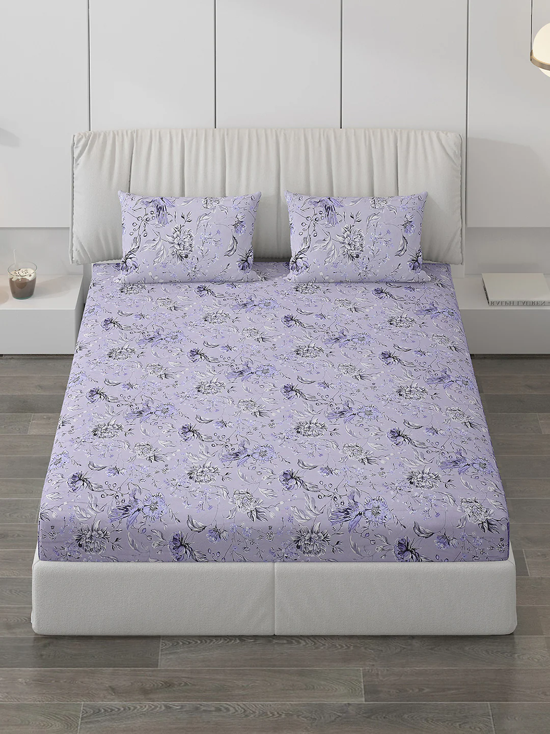 120 GSM  Polyester Double Bed Bedsheet with 2 Pillow Covers - Updated - Updated - Image 2