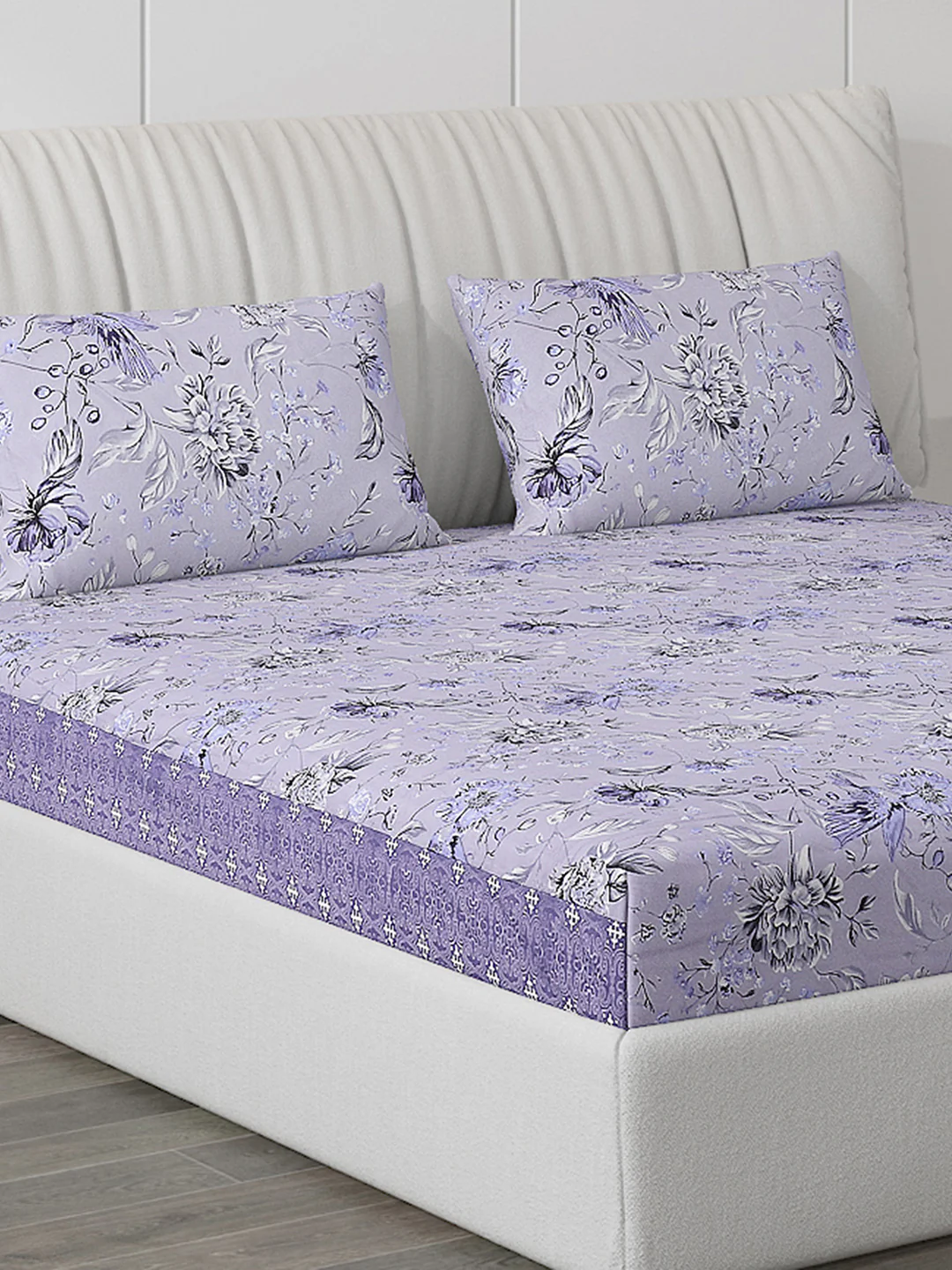 120 GSM  Polyester Double Bed Bedsheet with 2 Pillow Covers - Updated - Updated - Image 5