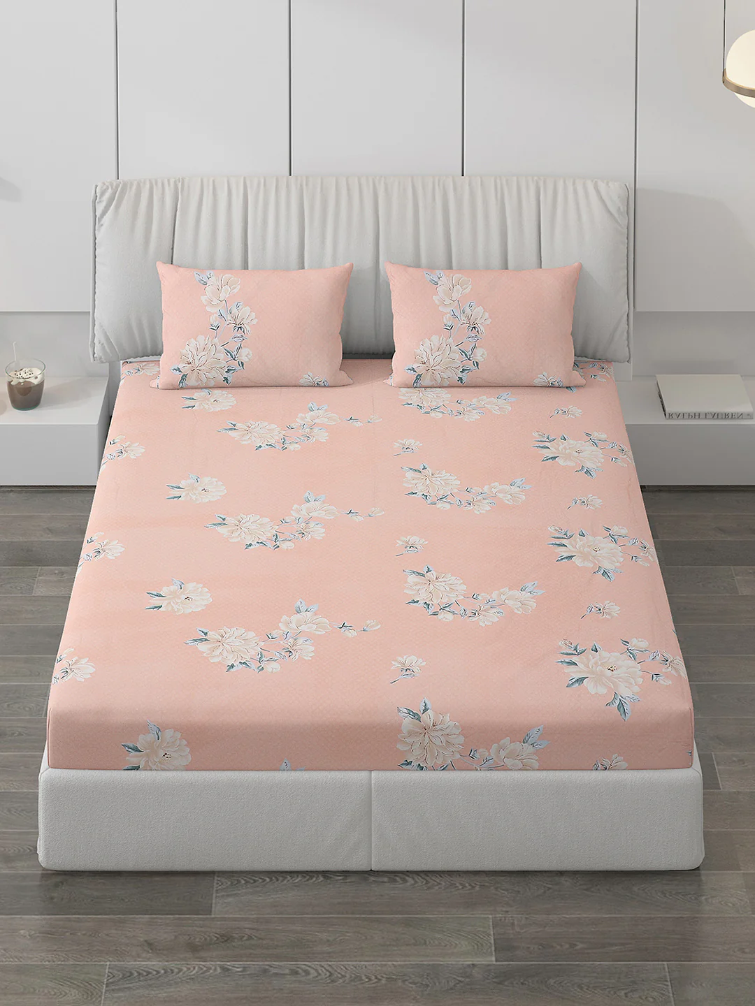 120 GSM  Polyester Double Bed Bedsheet with 2 Pillow Covers - Updated - Updated - Image 2