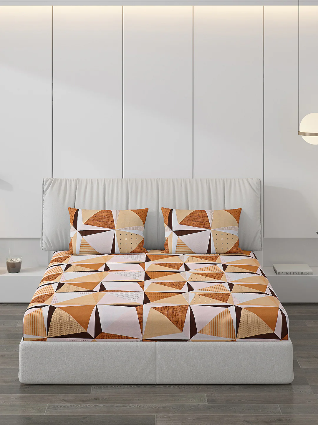 120 GSM  Polyester Double Bed Bedsheet with 2 Pillow Covers - Updated - Updated - Image 3