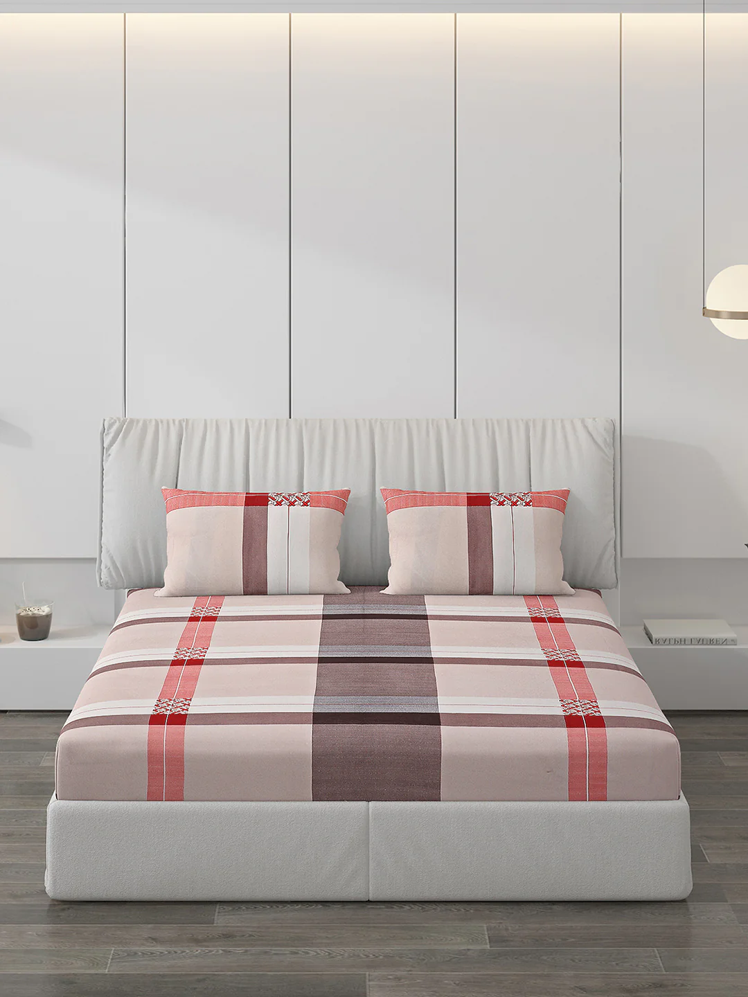 120 GSM  Polyester Double Bed Bedsheet with 2 Pillow Covers - Updated - Updated - Image 3