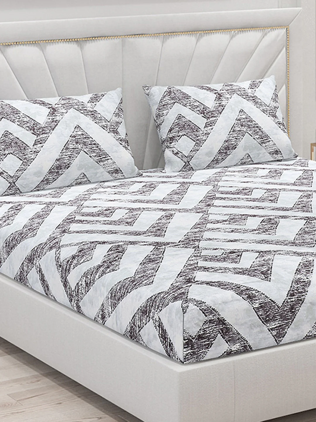 120 GSM  Polyester Double Bed Bedsheet with 2 Pillow Covers - Updated - Updated - Image 5