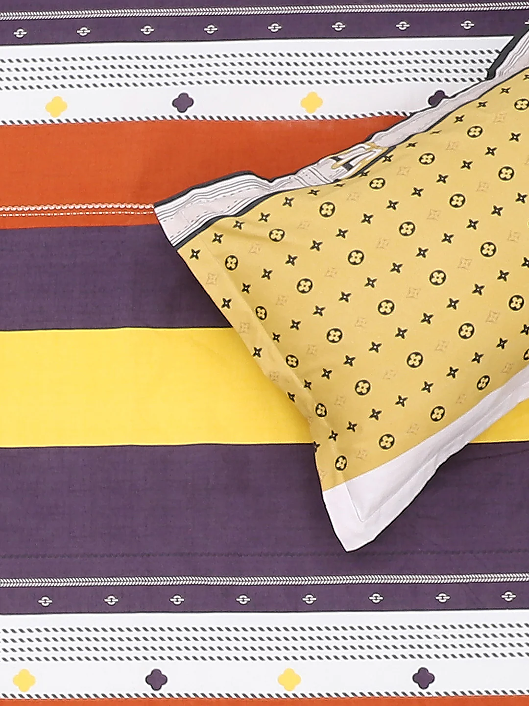 120 GSM  Polyester Double Bed Bedsheet with 2 Pillow Covers - Updated - Updated - Image 6