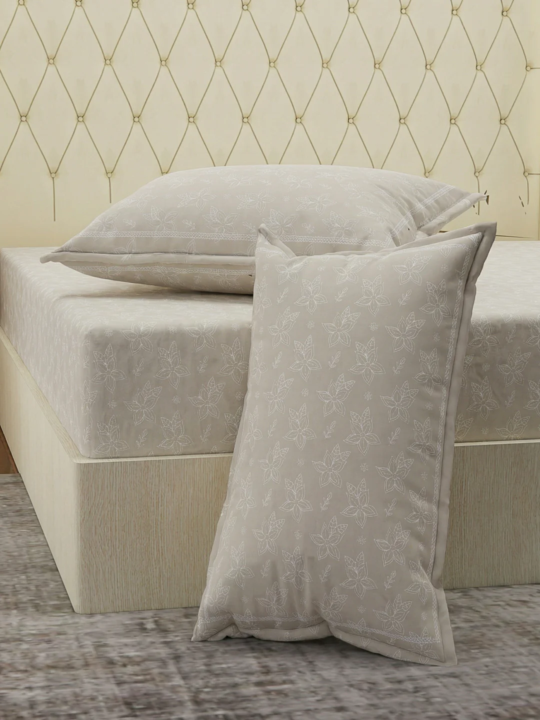 120 GSM Polyester Double Bed Bedsheet with 2 Pillow Covers Clara Collection - Image 5