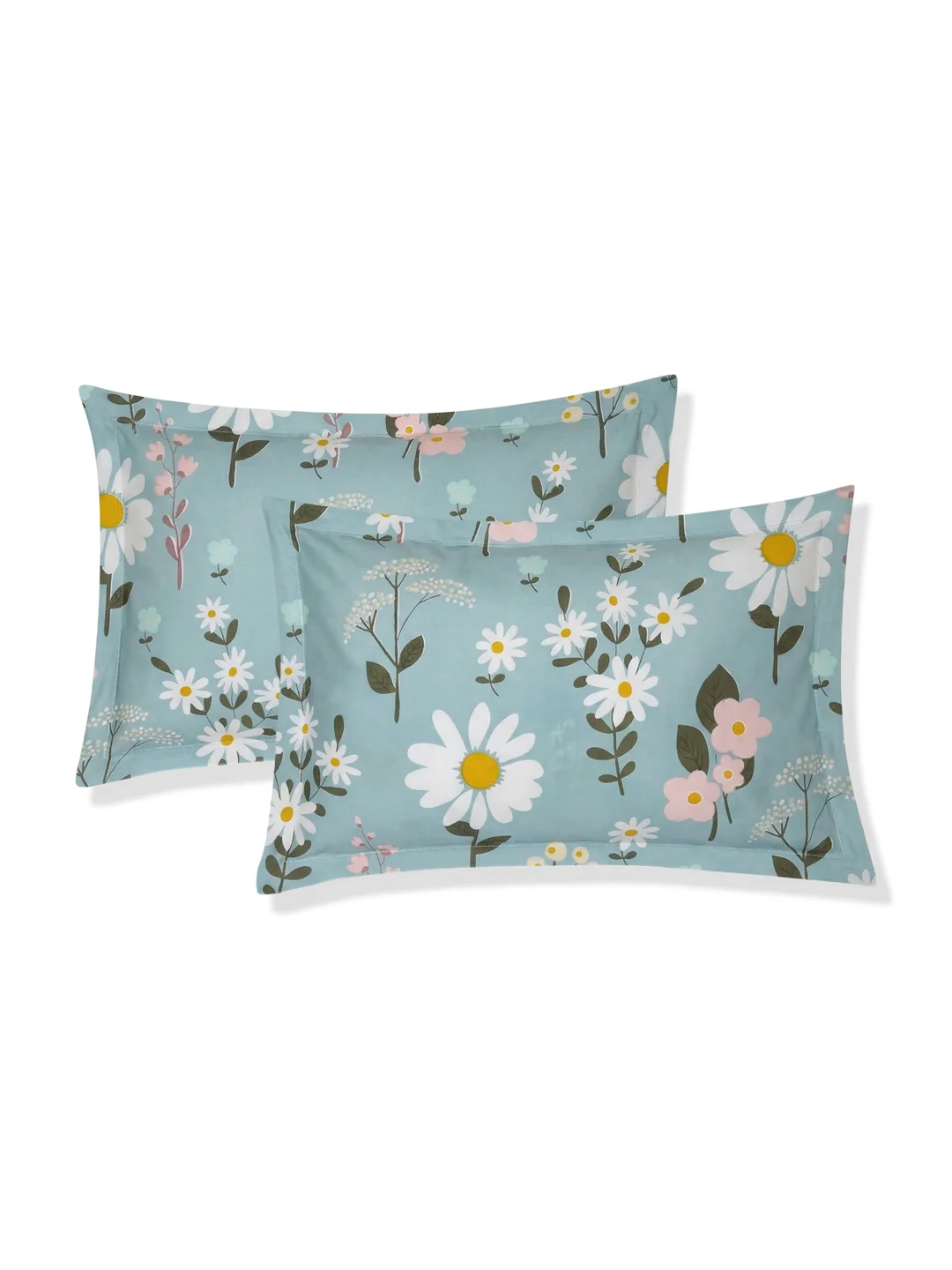 120 GSM Polyester Double Bed Bedsheet with 2 Pillow Covers Clara Collection - Image 6