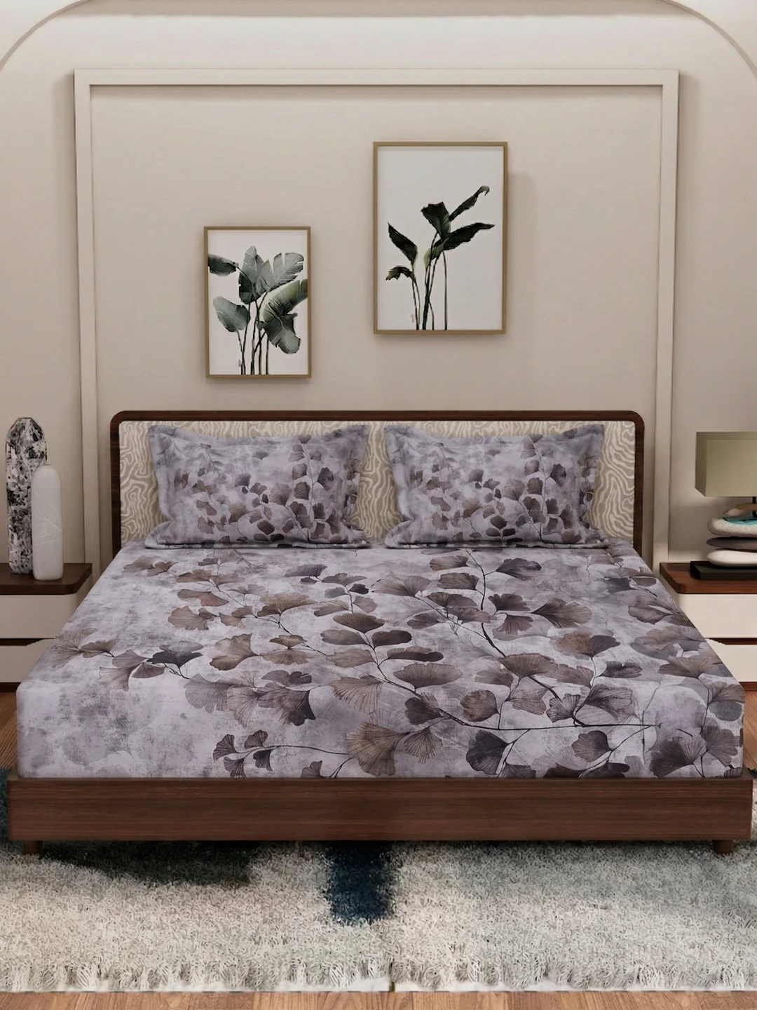 120 GSM Polyester King Size Bedsheet with 2 Pillow Covers Soft Touch Collection - Image 5
