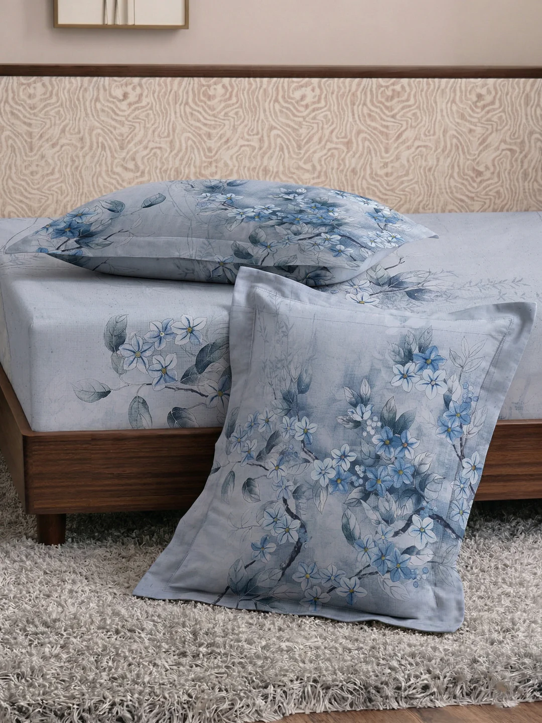 120 GSM Polyester King Size Bedsheet with 2 Pillow Covers Soft Touch Collection - Image 7