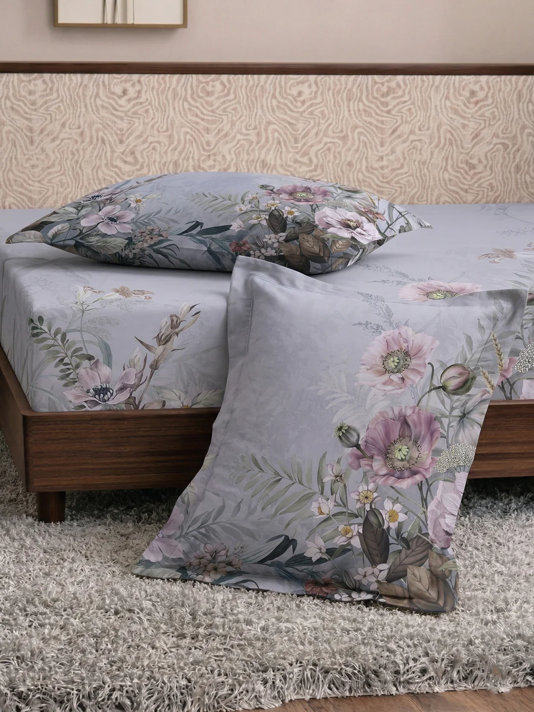120 GSM Polyester King Size Bedsheet with 2 Pillow Covers Soft Touch Collection - Image 7
