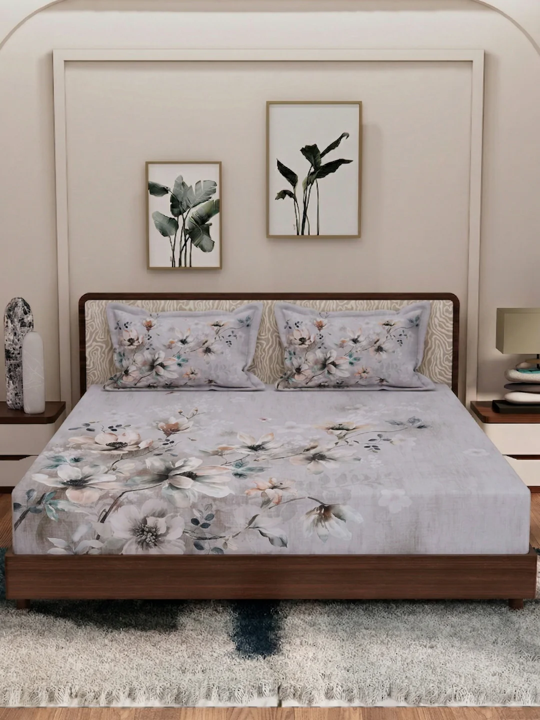 120 GSM Polyester King Size Bedsheet with 2 Pillow Covers Soft Touch Collection - Image 5