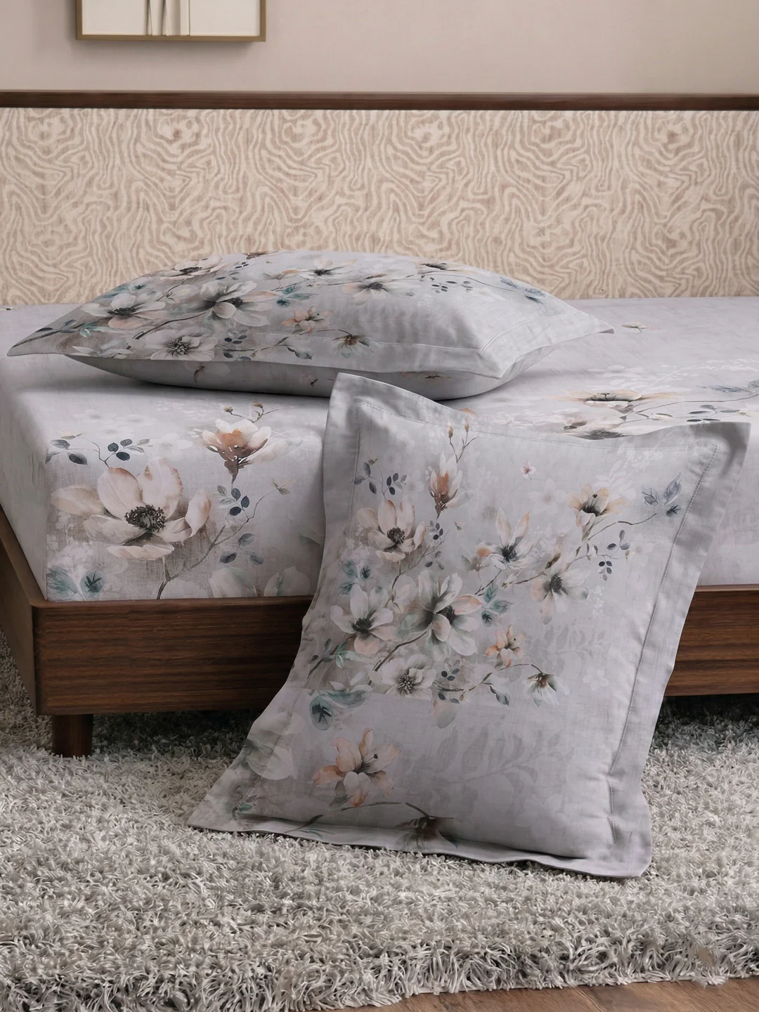 120 GSM Polyester King Size Bedsheet with 2 Pillow Covers Soft Touch Collection - Image 7