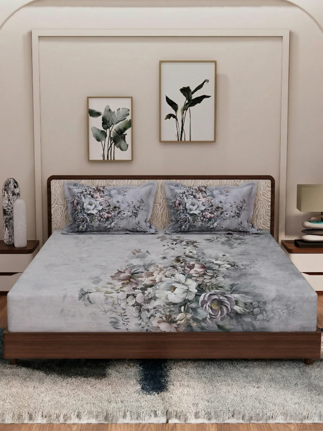 120 GSM Polyester King Size Bedsheet with 2 Pillow Covers Soft Touch Collection - Image 5