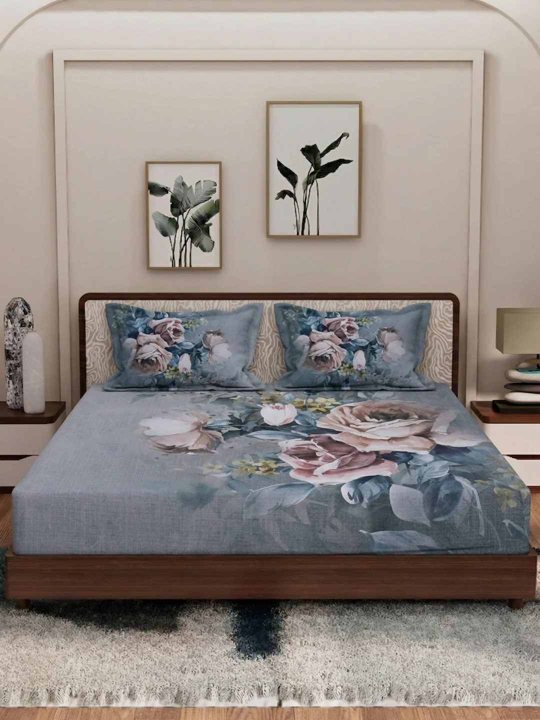 120 GSM Polyester King Size Bedsheet with 2 Pillow Covers Soft Touch Collection - Image 5