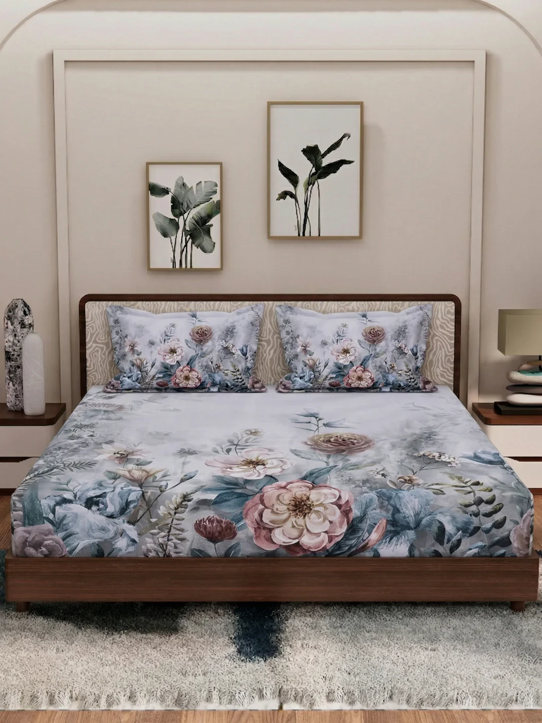 120 GSM Polyester King Size Bedsheet with 2 Pillow Covers Soft Touch Collection - Image 5
