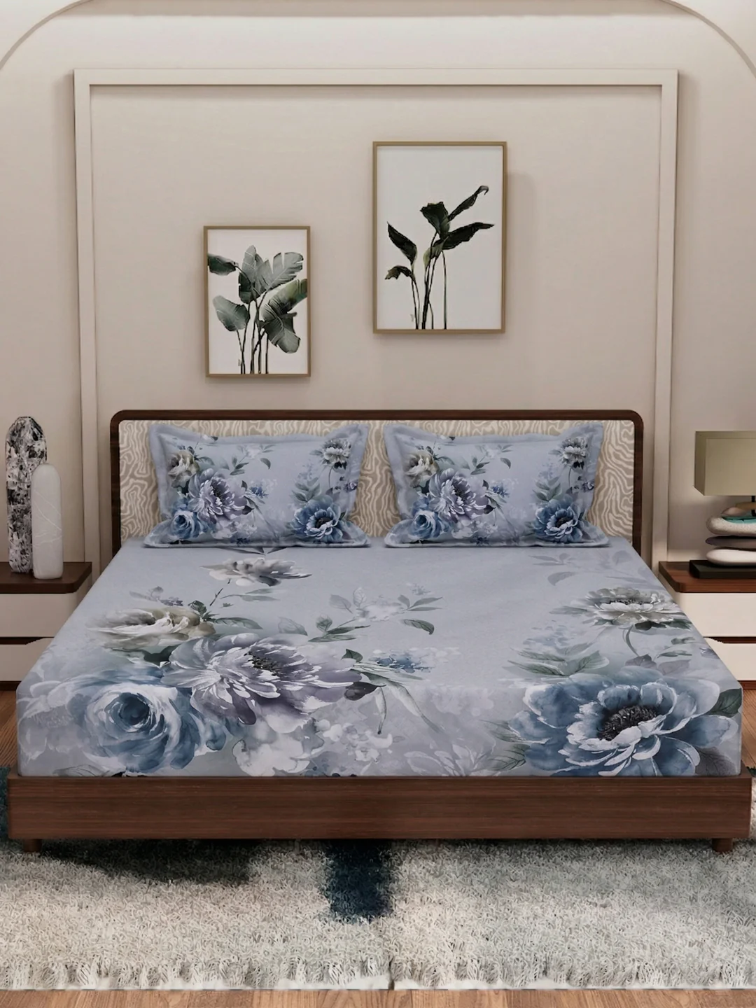120 GSM Polyester King Size Bedsheet with 2 Pillow Covers Soft Touch Collection - Image 5