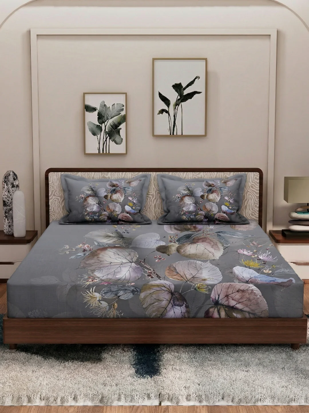 120 GSM Polyester King Size Bedsheet with 2 Pillow Covers Soft Touch Collection - Image 5