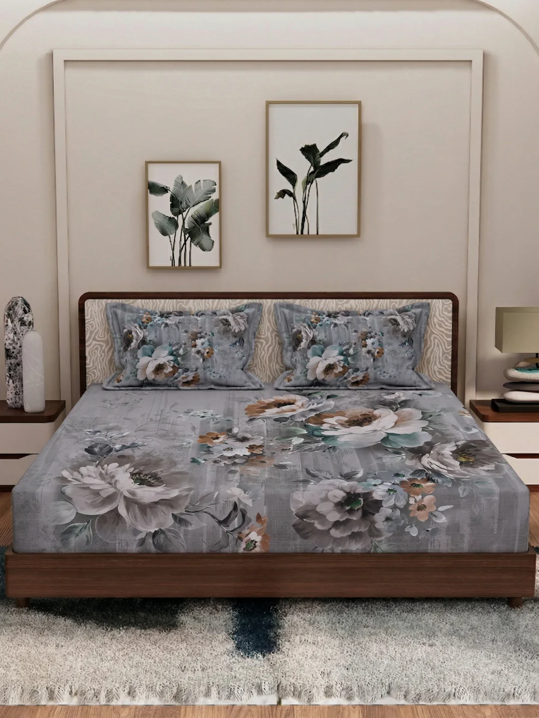 120 GSM Polyester King Size Bedsheet with 2 Pillow Covers Soft Touch Collection - Image 5