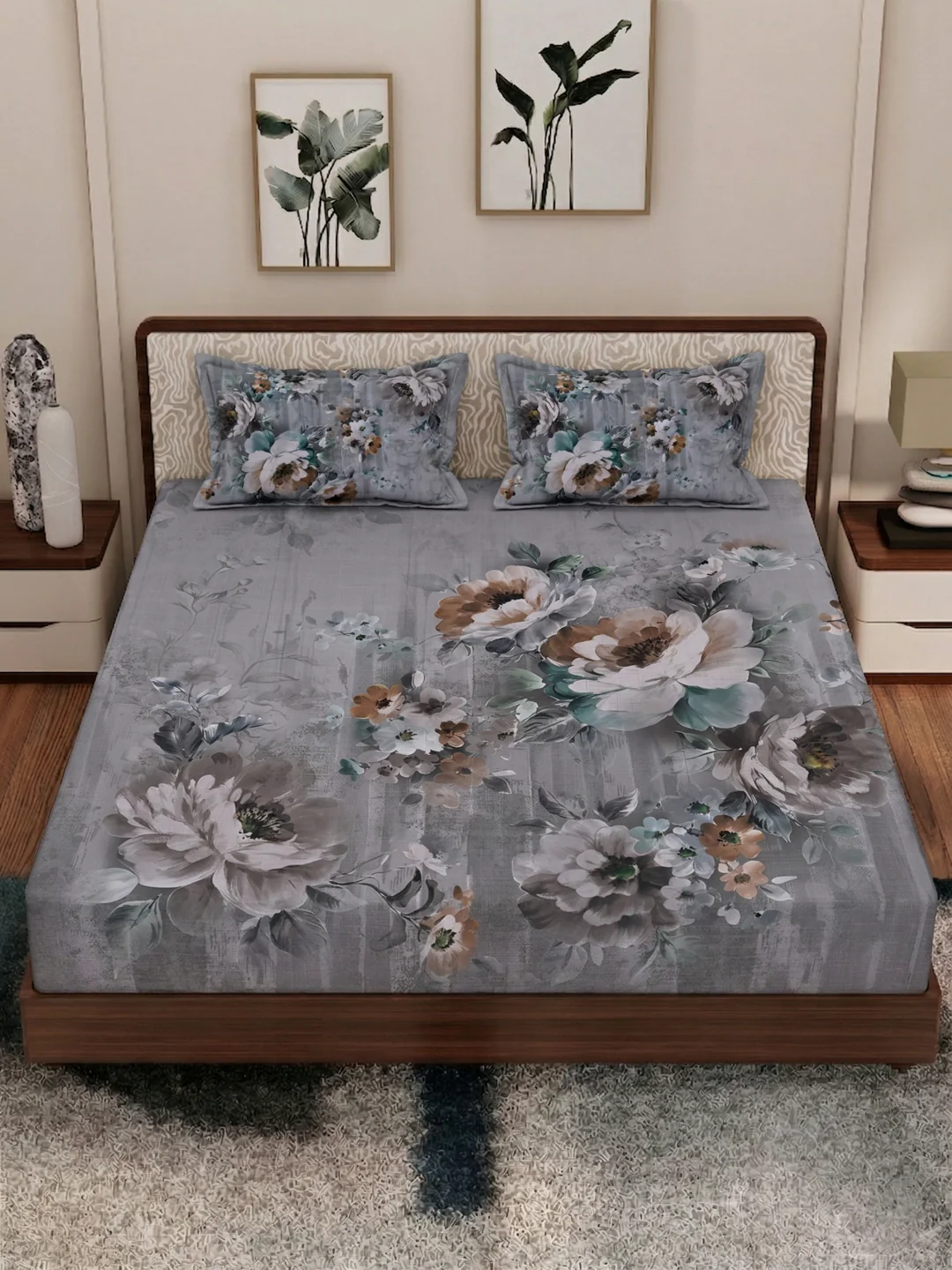 120 GSM Polyester King Size Bedsheet with 2 Pillow Covers Soft Touch Collection - Image 6