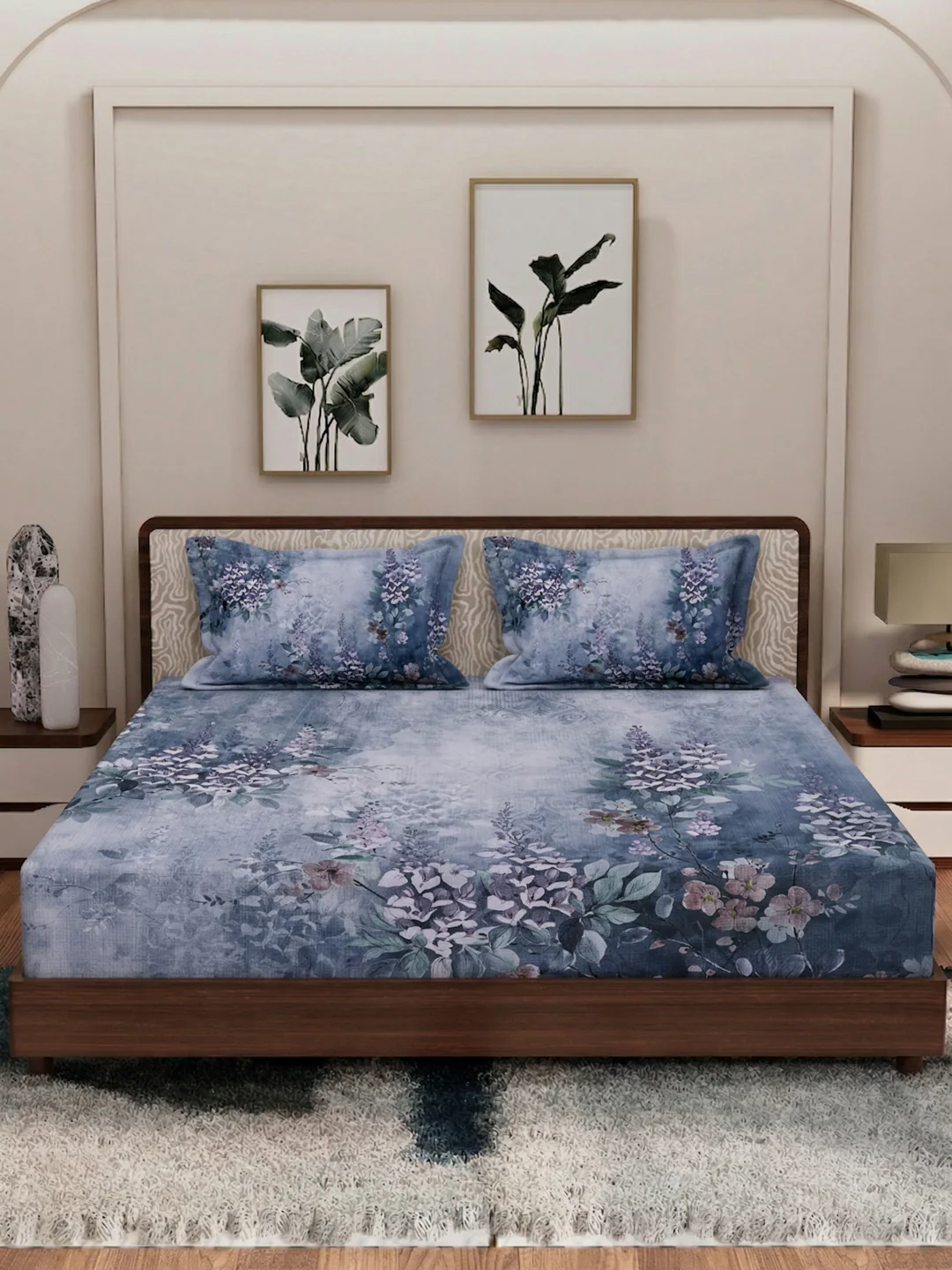 120 GSM Polyester King Size Bedsheet with 2 Pillow Covers Soft Touch Collection - Image 5