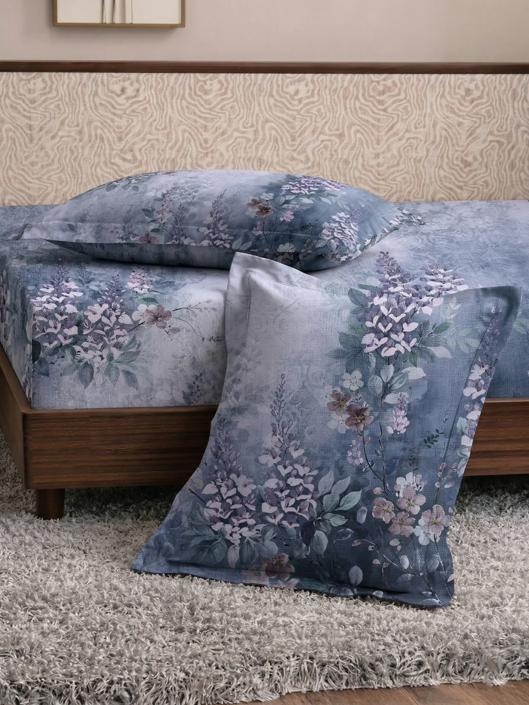 120 GSM Polyester King Size Bedsheet with 2 Pillow Covers Soft Touch Collection - Image 7