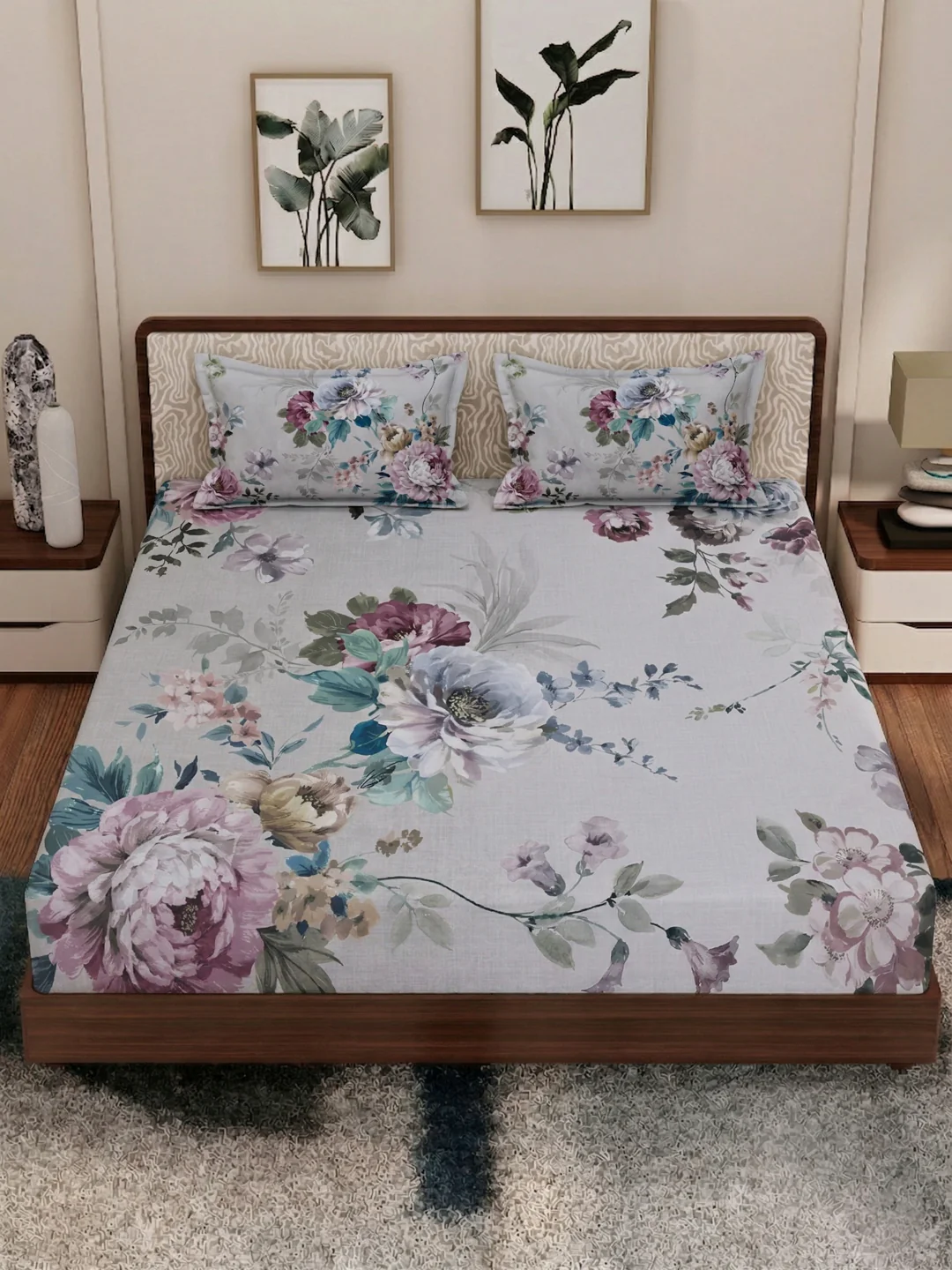 120 GSM Polyester King Size Bedsheet with 2 Pillow Covers Soft Touch Collection - Image 6