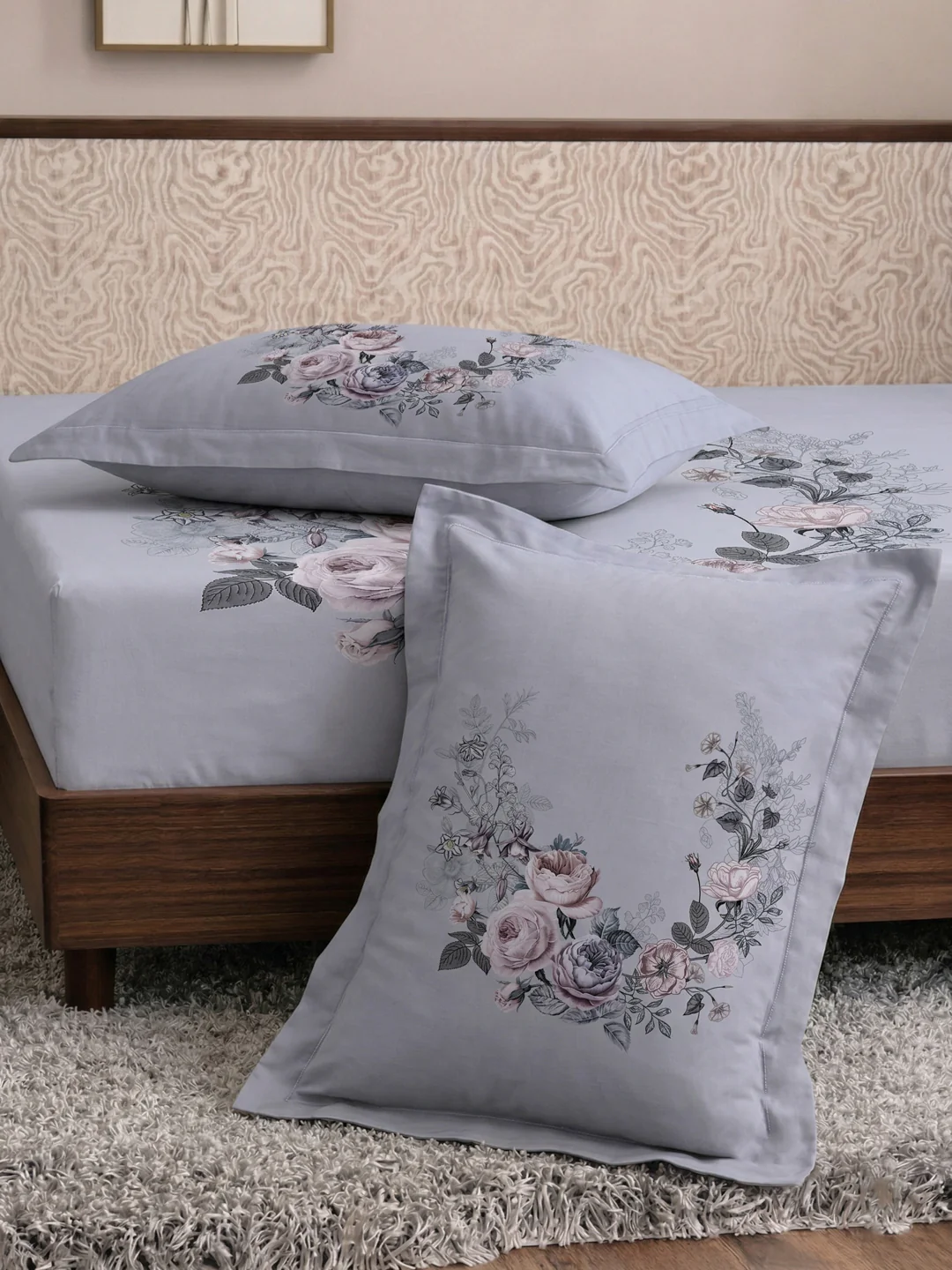 120 GSM Polyester King Size Bedsheet with 2 Pillow Covers Soft Touch Collection - Image 7