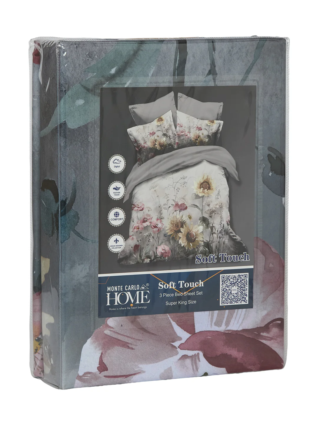 120 GSM Polyester King Size Bedsheet with 2 Pillow Covers Soft Touch Collection - Image 11