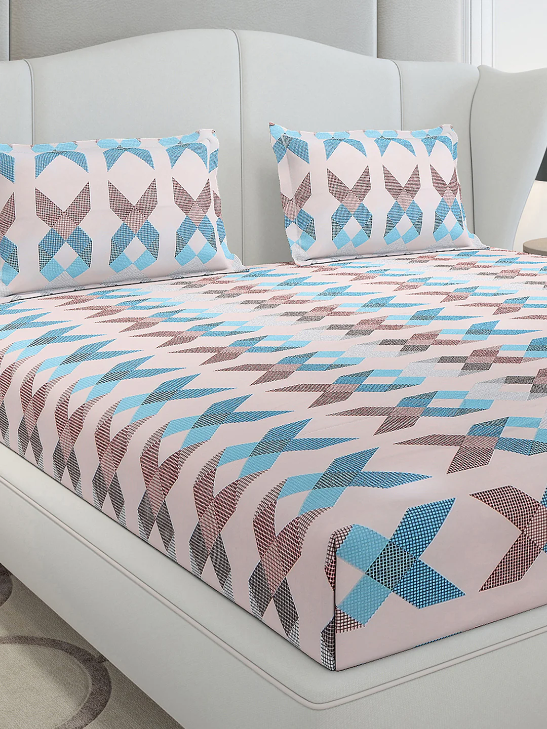 120 GSM Polyester Queen Size 1 Bedsheet with 2 Pillow Covers (Occasion) - Image 4