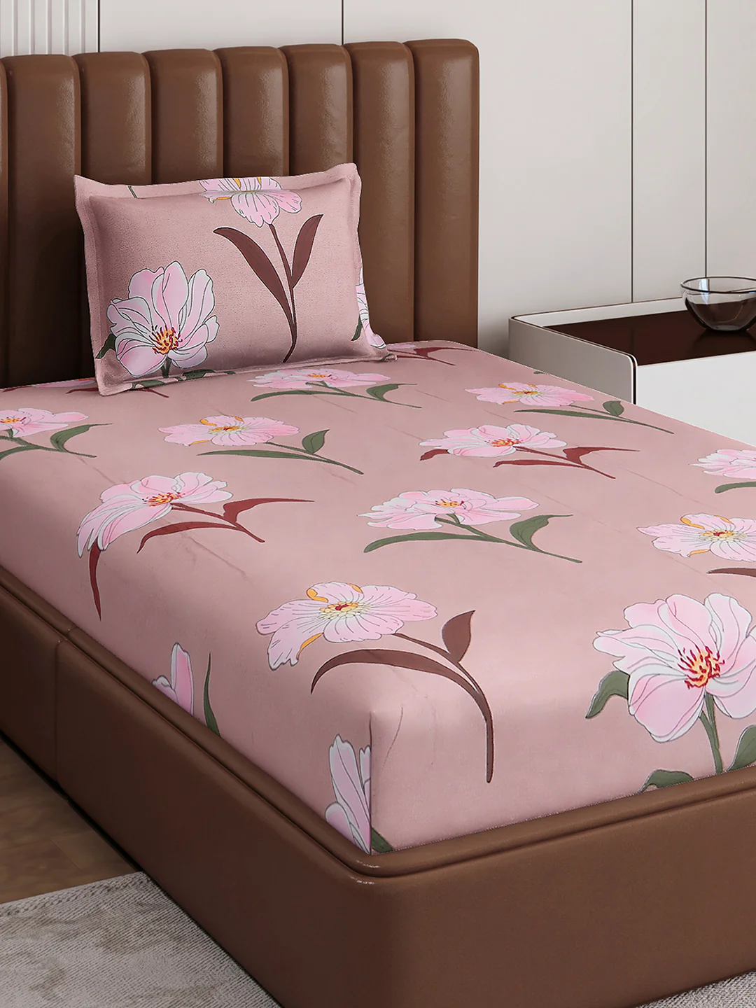 120 GSM Polyester Single Bedsheet with 1 Pillow Cover (Pixel) - Image 4