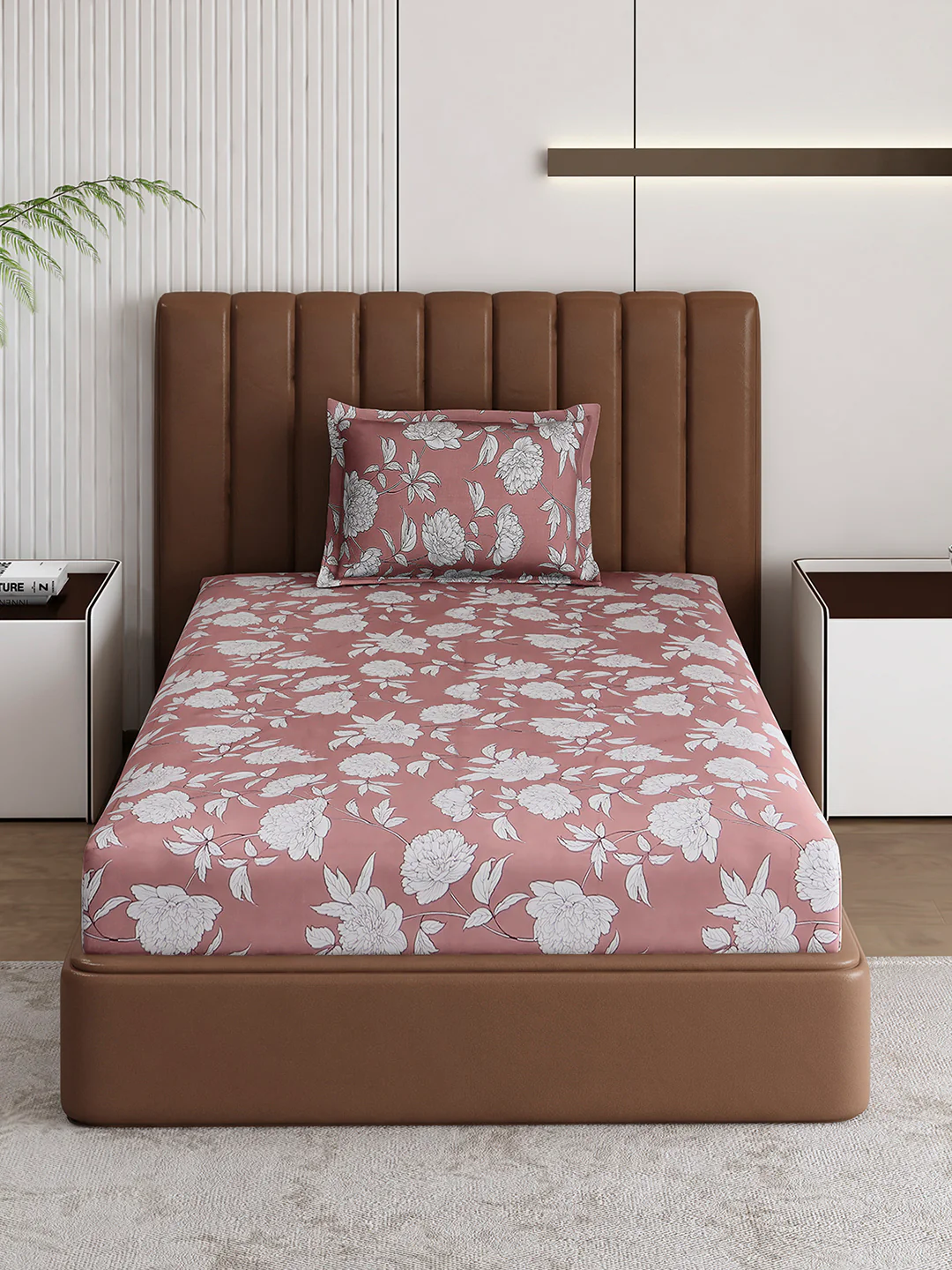 120 GSM Polyester Single Bedsheet with 1 Pillow Cover (Pixel) - Image 3