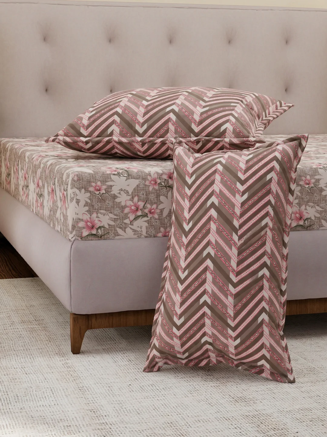 MOCA by Monte Carlo 120 TC Polycotton Double Bed Bedsheet with 2 Pillow Covers Paradise Collection - Image 5