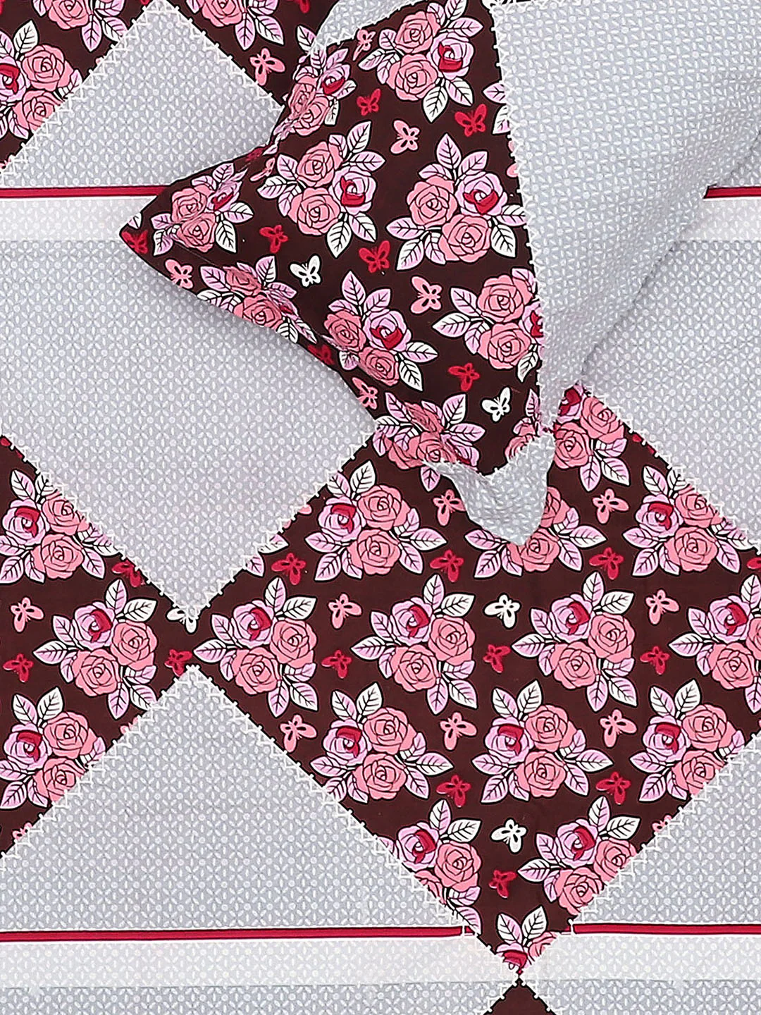 125 GSM Polyester Double Bed Bedsheet with 2 Pillow Covers - Image 6