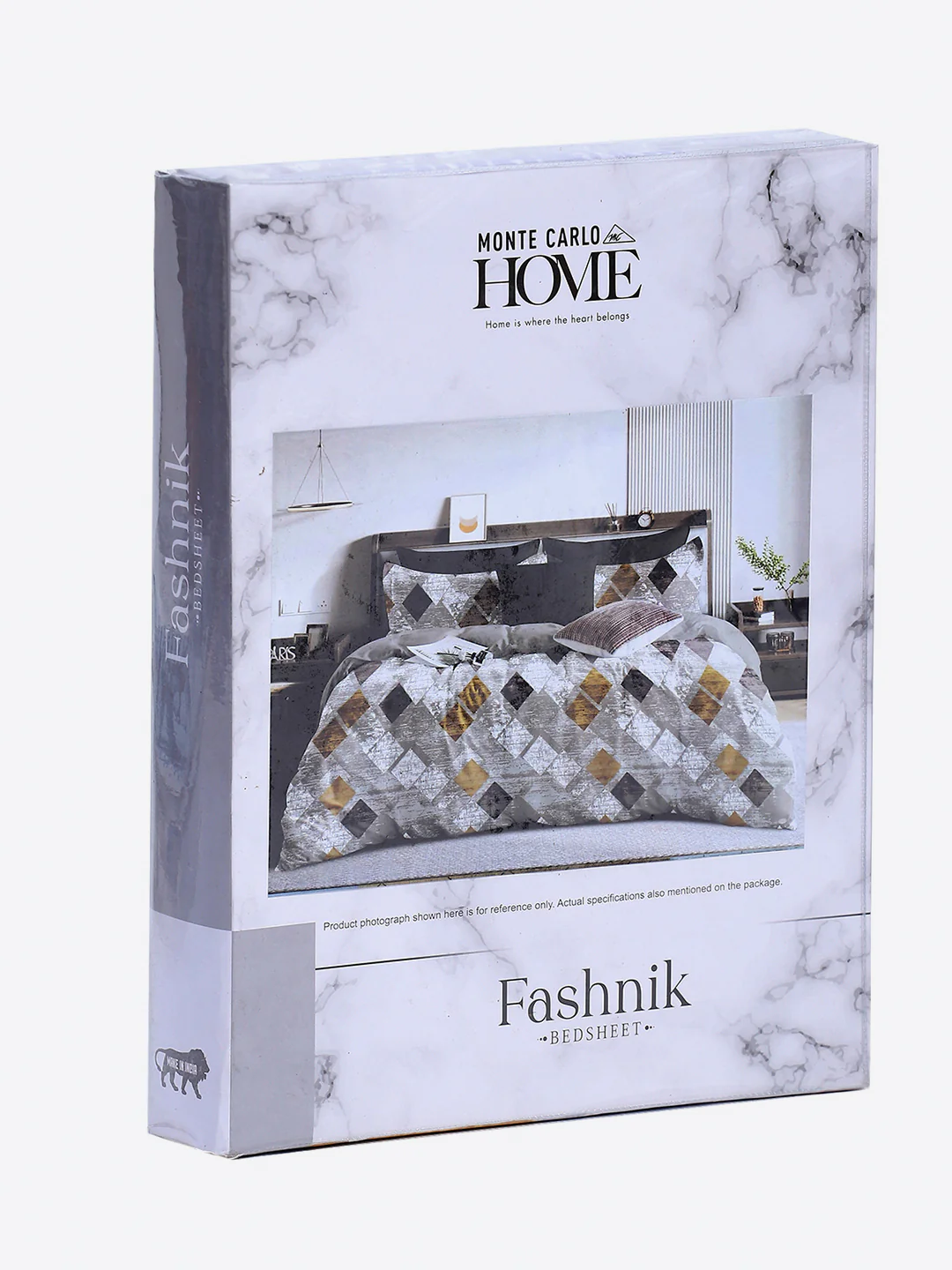 130 GSM Polyester Double Bed 1 Bedsheet with 2 Pillow Covers (Fashnik) - Image 9