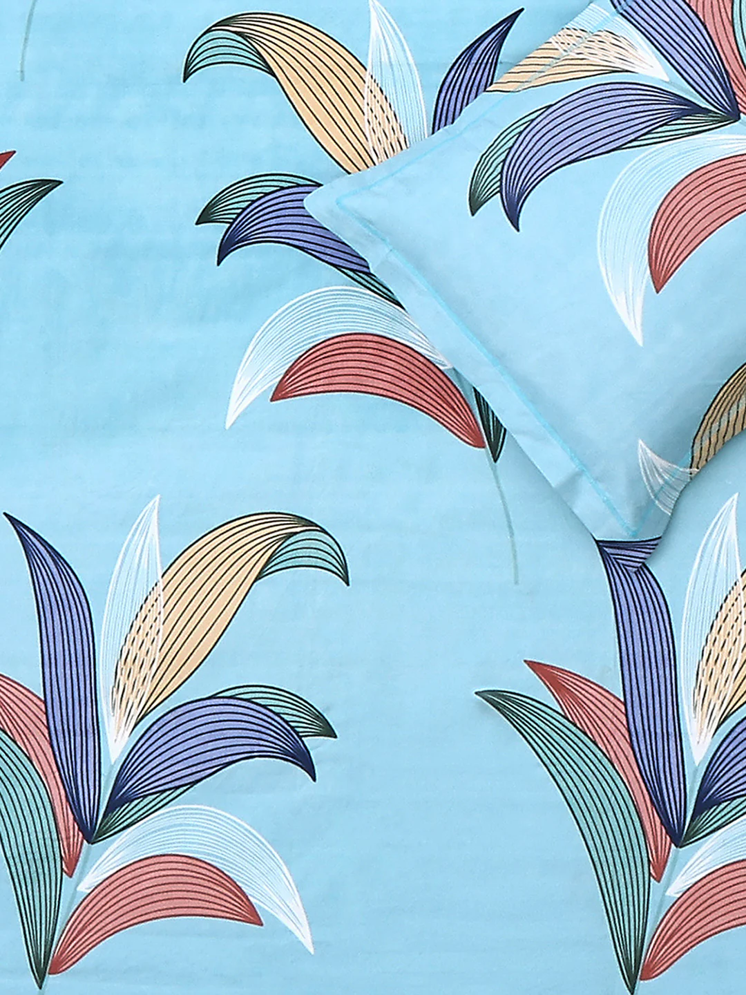 130 GSM Polyester Double Bed 1 Bedsheet with 2 Pillow Covers (Fashnik) - Image 5