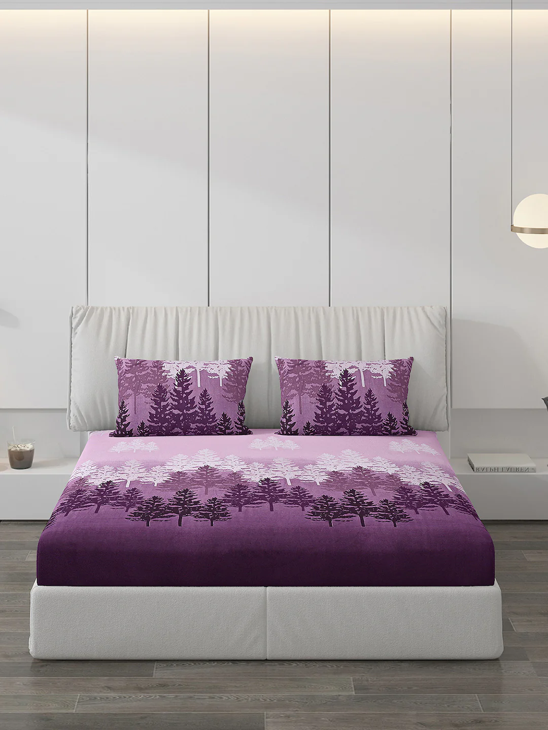 130 GSM Polyester Double Bed Bedsheet with 2 Pillow Covers - Image 3